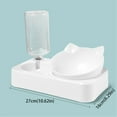 thumbnail image 2 of Pet Supplies Adjustable Cat Food and Water Bowl Set Double Elevated Feeding Station for Cats and Small Dogs 015° Tilt Design Easy Clean, 2 of 5