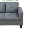 thumbnail image 3 of Aukfa 80" Sectional Sofa for Living Room, 3 Seater Couch with Reversible Ottoman, Chenille, Dark Gray, 3 of 9