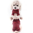 thumbnail image 5 of CICRKHB Dog Clothes Pet Winter Stripe Color Bottoming Dog Costumes Pet Dog Cat Clothes Vest Shirt Pet Supplies Red, 5 of 5