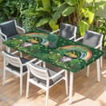 thumbnail image 2 of Gnomes St. Patrick's Day Table Cloths for 4 Foot Rectangle Tables, Green Lucky Clovers Rainbow Patio Waterproof Elastic Fitted Tablecloths, Washable Rectangular Table Cover for Camping, 2 of 8
