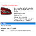 thumbnail image 2 of Left Driver Side Tail Light Assembly - Compatible with 2013 - 2017 Buick Enclave 2014 2015 2016, 2 of 2