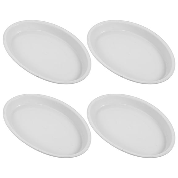 Soimiss Flower Pot Saucers Oval Plant Trays Indoor Use 4Pcs
