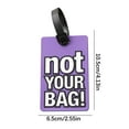 thumbnail image 3 of Usbinx Life Decorations English Letters PVC Soft Rubber Luggage Tag Not Your Bag Suitcase Backpack ID Tag Durable Personalized Travel Accessories 1 Piece, 3 of 5