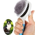 thumbnail image 3 of Cepillo para gatos, cortador autolimpiante para mudar y arreglar para eliminar la capa interna suelta, las esteras y el pelo enredado Rojo Verde, 3 of 4