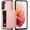Rose Gold, variant on Samsung S21 Case with Card Holder 5G 6.2 inch Dual Layer Heavy Duty Protective Galaxy S21 Case Hidden Card Slot Slim Wallet Case for Samsung S21(Blue)