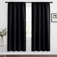 thumbnail image 1 of Cortinas opacas RYB HOME para dormitorio, 42 x 72 cm, color negro, 2 unidades, 1 of 9