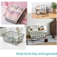thumbnail image 5 of NOGIS Freezer Baskets,Farmhouse Metal Wire Basket Freezer Storage Wire Baskets Organizer Wire Storage Basket for Kitchen Pantry Organizer Bins,11"x8.7"x4.7"(1Pack,Black Small), 5 of 7