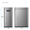 thumbnail image 2 of Home Zone Living 13 gal Dual Kitchen Open Top Garbage Can, Stainless Steel, 2 of 9