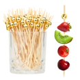thumbnail image 1 of Cocktail Picks HOPELF, 200 unidades, bambú de madera con bola dorada de 12 cm, 1 of 7