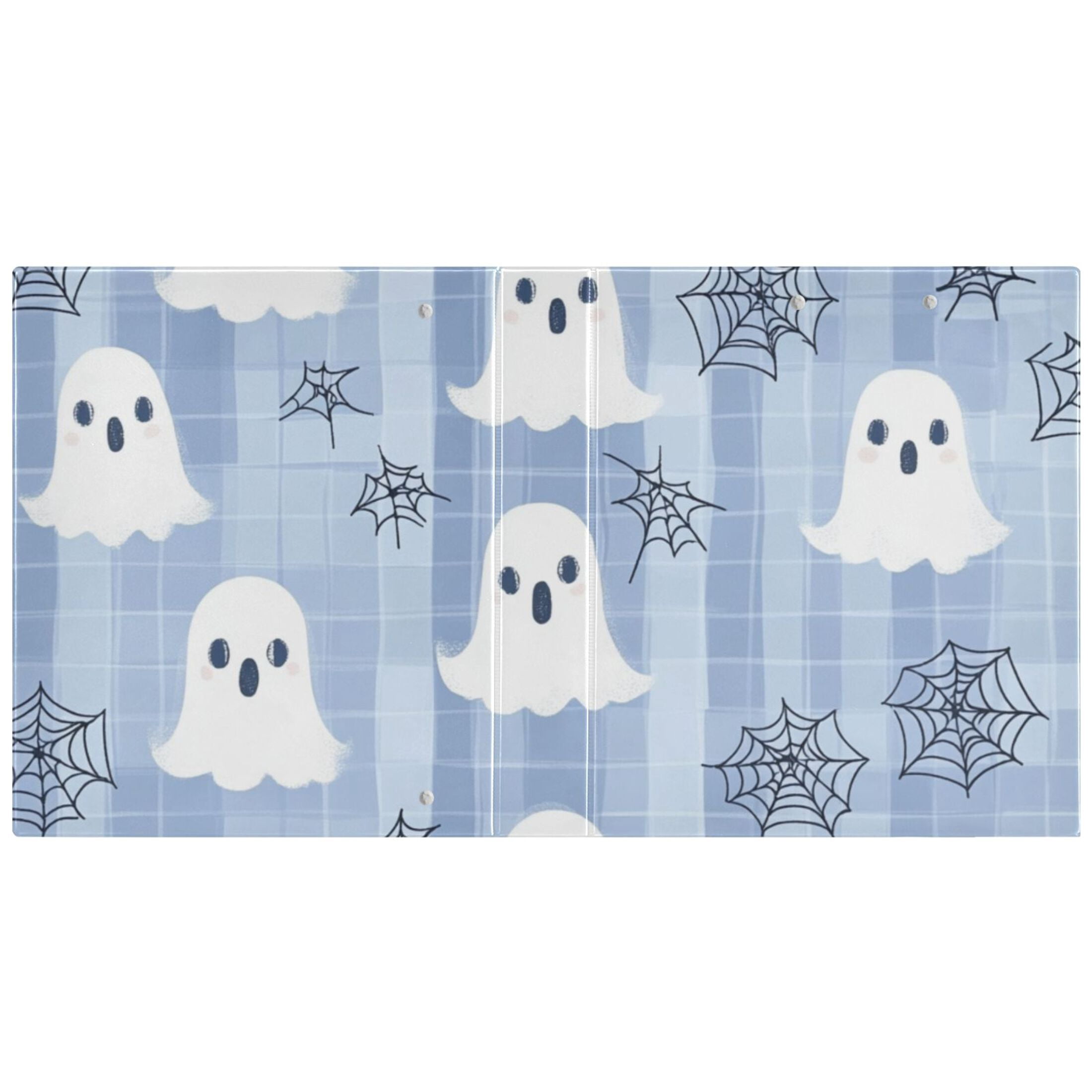 Halloween Ghosts Cute 3 Ring Binders 1.5 inch Hardcover File Folders with Interior Pockets A4 Size Organizer for School Office Hospital
