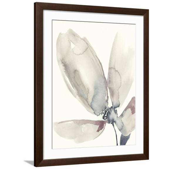 Art.com Fluid Petals II Art Print by Jennifer Goldberger, Brown Frame Wall Art, 32" x 40"