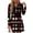 Gray, variant on Women's Christmas Printed Dress Loose Fit V-Neck Casual Long Sleeze Holiday Party Dress, Flowy A-Line Vintage Style with Festive Pattern,Black,Size L
