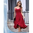 thumbnail image 4 of Women's Cocktail Party Dress, Formal Wedding Guest High Low Dress, Fit Flare Holiday Prom Dress, 4 of 10