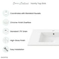 thumbnail image 3 of Swiss Madison Ceramic White 36" Bathroom Vanity Top, 3 of 10