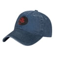thumbnail image 3 of ZICANCN Graffiti Casquette de Baseball Ajustable Fleurs Rouges Femmes, Chapeaux pour Hommes Adulte Coton Denim Lavé Casquettes de Baseball Mode Bleu Marine, 3 of 6