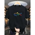 thumbnail image 2 of Camiseta para hombre Decoración de Novia de BodaMen's Fish Print Short Sleeve Crew Neck T-Shirt, Casual Comfortable Stylish Versatile Top Tee For Adult, Men, Women, Teen, Teenager, Adolescent, Youth, 2 of 8