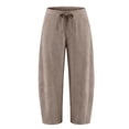 thumbnail image 6 of Zjunqe Capri Linen Barrel Pants for Women Drawstring Wide Leg Cotton Linen Cropped 2026 Casual Loose Summer Beach Vacation Flowy Boho Baggy Palazzo Trousers Wide Leg Barrel Harem Pants Khaki S, 6 of 6