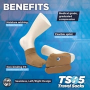 OrthoSleeve TT3 Turf Toe Brace Big Toe Splint for Foot Pain Relief, Left Foot (S/M)