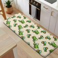 thumbnail image 5 of Cartoon Tractors Green Beige Pattern Kitchen Rug Mat,Kitchen Runner Rugs Non Skid Washable,Decorative Kitchen Floor Mats for Kitchen,Sink,Laundry,17"x47.2", 5 of 7