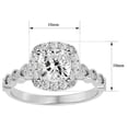thumbnail image 5 of SuperJeweler 1 3/4 Carat Cushion Shape Diamond Engagement Ring In 14 Karat White Gold For Women, 5 of 6