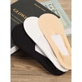 thumbnail image 3 of PULLIMORE 3 Pairs No Show Socks For Women, Cotton Invisible Socks Low Cut Liner Non Slip Socks (3 Colors), 3 of 8