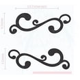 thumbnail image 6 of 2 Swirl Decals Vinyl Art Wall Sticker Art Home Wall Dcor 11x4-Inch Black, 6 of 6