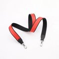 thumbnail image 5 of Correa de hombro de lona bicolor negra/roja de 1" de ancho y cuero Togo hecha a mano y personalizada para Evelyne, accesorios para bolsos, 5 of 5