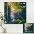 thumbnail image 4 of Designart ' Sunrise Glow Through The Birch Forest ' Lake House Canvas Wall Art Print, 4 of 4
