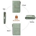 thumbnail image 5 of FALAN MULE Women’s Small Leather Wallet Rfid Blocking Bifold Card Holder with 3 ID Windows, 5 of 6