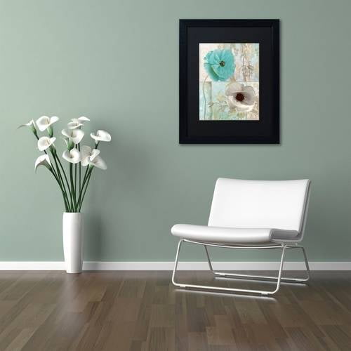 Trademark Fine Art "Beach Poppies II" Canvas Art by Color Bakery Black Matte, Black Frame