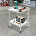 thumbnail image 2 of 2-Tier Work Table, Stainless Steel Work Table, Commercial Prep Table with Wheels Silver, 2 of 8