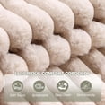 thumbnail image 4 of Oversized Chaise Lounge Chair Indoor with Storage Ottoman, Upholstered Corduroy Sofa Bed Cloud Couch with 3 Pillows, Single Sleeper Sofa Chair for Living Room, Bedroom (Beige), 4 of 9