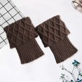 thumbnail image 6 of Crochet Boot Cuffs Knitted Ankle Soft Acrylic Crochet Boot Socks Women Leg Warmers for Gifts Warmer Leg Warmers Girls - Brown, 6 of 9
