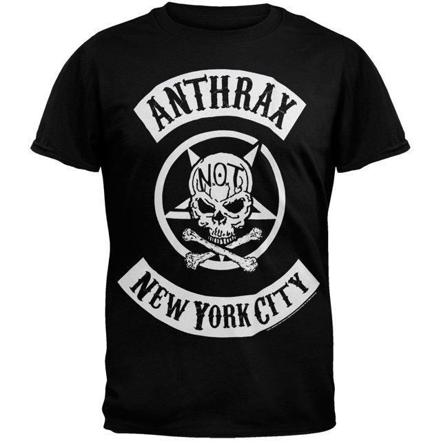 Anthrax - T-Shirt Crâne de Motard - Small