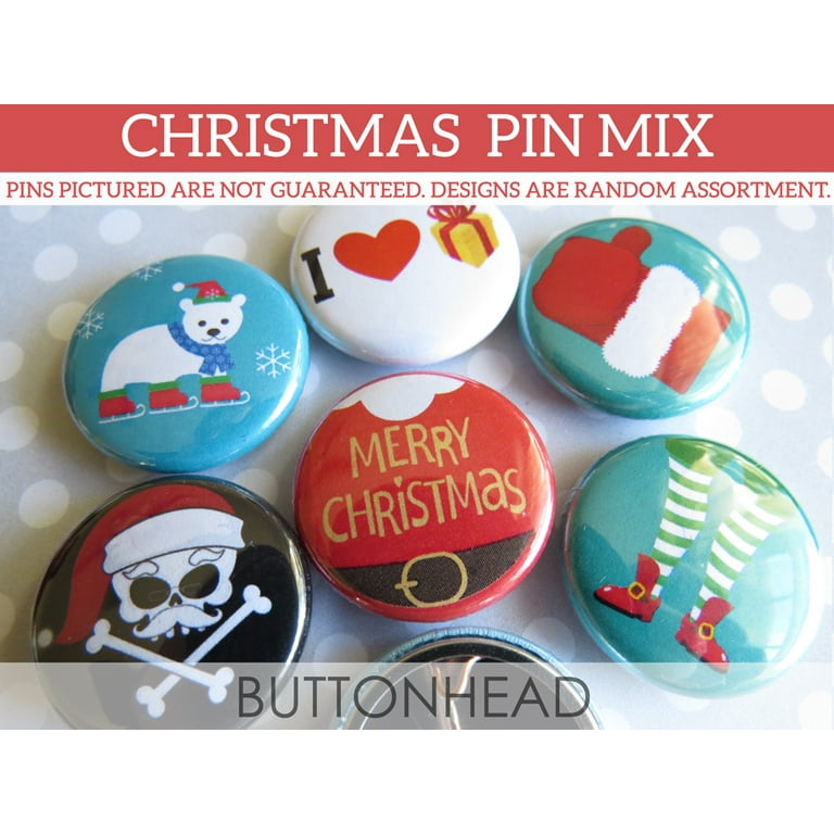 Ugly Christmas Button  Custom Pin Backed Buttons