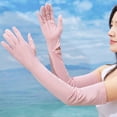 thumbnail image 2 of Guantes Largos de Protección Solar UV para Mujer, Brazo con Pantalla Táctil, Guantes para Conducir Al Sol, UPF 50+ para Deportes Al Aire Libre, Ciclismo, Rosa, 2 of 8