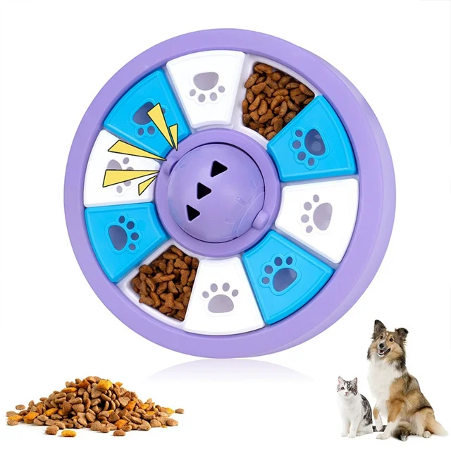 Comedero para Perros Antiahogo con Sonido, Juguete de Alimentación Lenta para Perros y Gatos, Dispensador de Comida Interactivo, Juguete Rompecabezas para Mascotas