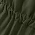 thumbnail image 5 of Ayolanni Dresses for Women 2026 Elastic Waist Short Sleeve Crew Neck Solid Midi A-Line Dress Cotton Linen Daily Casual Modest Swing Sundress with Pockets Green L, 5 of 7