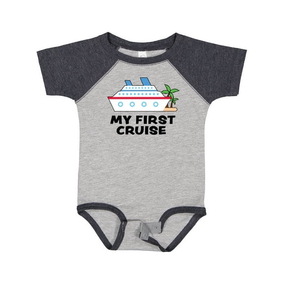 Inktastic My First Cruise with Cruise Ship and Palm Trees Boys or Girls Baby Bodysuit
