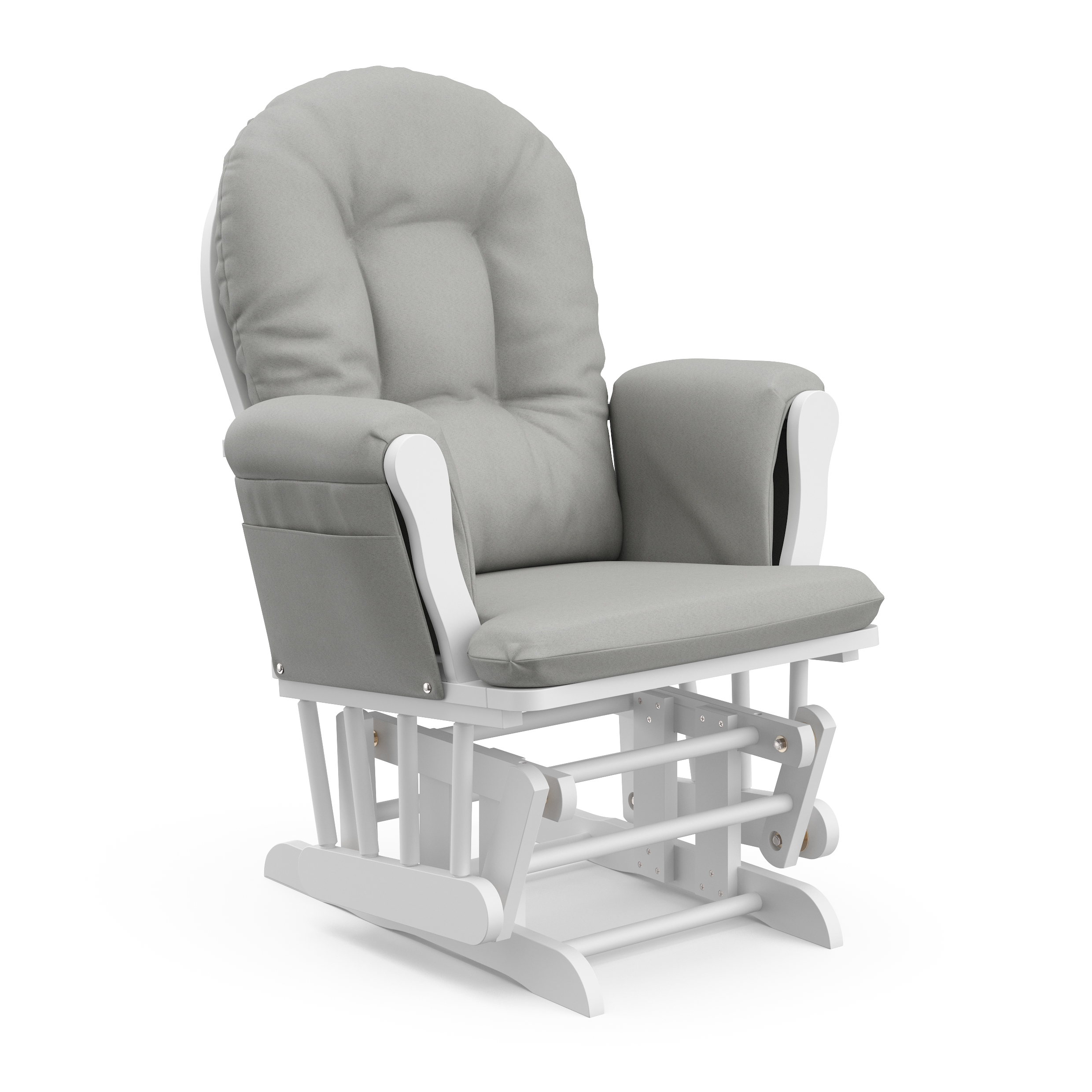 Storkcraft Hoop Glider and Ottoman, White and Light Gray photo 6