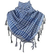 URTERYSER Shemagh Desert Scarf k Houndstooth Pattern Arab Keffiyeh Shawl Wrap with Tassels Scarves Bandana Head Wraps Sky Blue