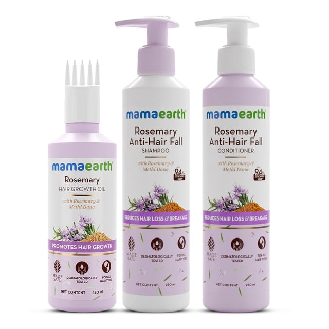 Mamaearth Rosemary Anti Hair Fall Kit (Shampoo + Conditioner) 250ml + Oil 150ml