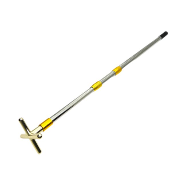 tamizeot Pont de Queue de Billard Portable en Acier Inoxydable Longueur Réglable Performance Premium pour la Maison Améliore les Fêtes en Boîte de Nuit de Jeu Queue Argent et Or avec Tête Croisée