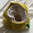 thumbnail image 1 of Bolsa De Almacenamiento Bolso de vagabundo tejido para mujer, embrague femenino de malla a la moda con colgante bonito amarillo Ndcxsfigh Para Estrenar, 1 of 3