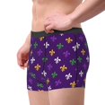 thumbnail image 3 of Rateoe Purple Mardi Gras Mens Boxer Briefs Poly Spandex Performance Boxer Briefs Underwear Hem Boxer Briefs - XX-Large, 3 of 8
