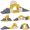 Yellow, variant on Qaba 7-Piece Baby Soft Play Set, Foam Climbing Blocks Set, Navy Blue