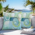 thumbnail image 4 of Abstract Art Street Art Circle Teal Retro Outdoor Pillow Covers Pack of 2 Waterproof Throw Pillow Covers Decorative Cushion Cases for Patio Garden Tent Balcony Couch 20x20 inch, 4 of 8