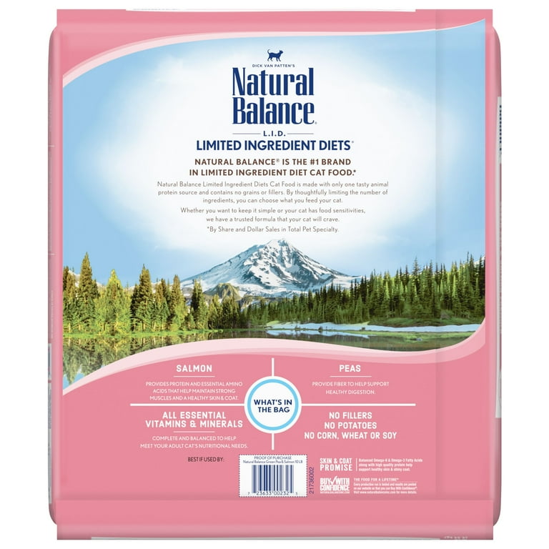 Natural Balance Pet Foods L.I.D. Dry Cat Food Green Pea Salmon 10 lb