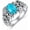 8, variant on Sterling Silver Leaf Turquoise Ring - Vintage-Inspired Oval Gemstone Jewelry Gift for Women, Wife, Mom