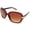 Brown, variant on Women's Oversized Round Retro Fashion Sunglasses Claudette Colbert Mambo Diva - Black